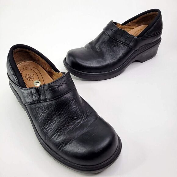 Ariat Clog Shoe Womens Santa Cruz Womens 6.5 Leather Black 93905 Equestrian - Picture 1 of 9